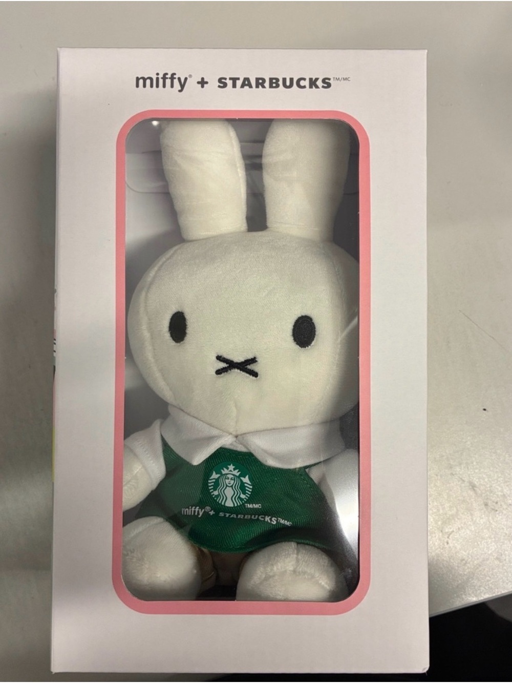 Starbucks Miffy Plush Bunny in White with Green Apron